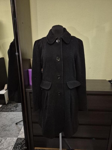 Women Gant Coat Black Wool 38 / M / 46