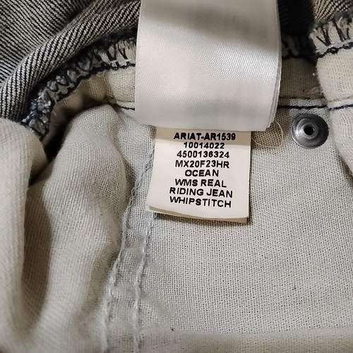 Ariat Jeans 34x35 uomo denim blu punto frusta stivaletto vita media taglio rodeo - Foto 11 di 13