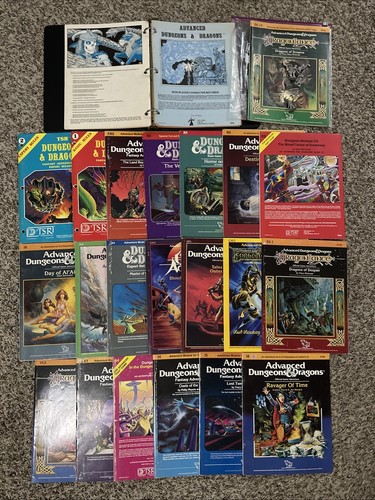 AD&D (Mixed Lot Of 35) Of Modules/ Player Character Record Sheets/ Miniatures - Picture 1 of 24