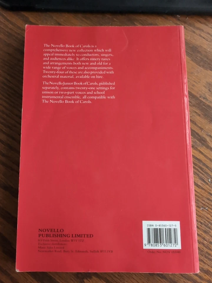 THE NOVELLO BOOK OF CAROLS by WILLIAM LLEWELLYN  - NOVELLO - GC - FREEPOST - Image 3 of 4