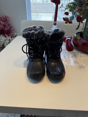 Tommy Hilfiger Black Faux Fur Lined Lace Up Snow Boot  display picture 3