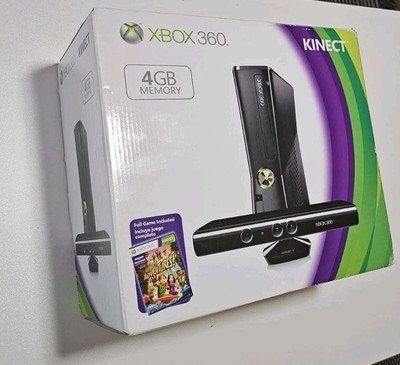 XBOX 360 BRAND NEW IN BOX OPEN BOX 4GB MODEL KINECT NEVER USED OR OUT OF BOX