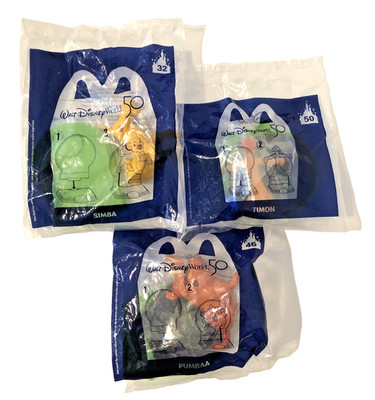 McDonald's Happy Meal Walt Disney World 50th Lion King Simba Pumbaa Timon Toys