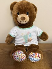 Build a Bear Brown Plush Birthday Bear w/1st Birthday Shirt Stuffed Animal