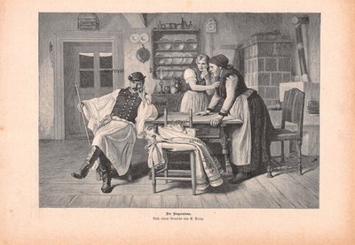 Der Angeratene - Kalman Deri - 1894 - Historischer Holzstich ~22x32cm