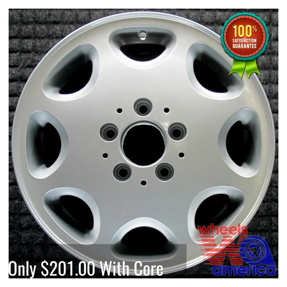 Wheel Rim Mercedes-Benz 300SD 300SE 400SE S320 S500 S580 S600 Silver OE 65153 - Image 2 of 4