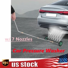 4000PSI Under Car Pressure Washer Undercarriage Cleaner Wash Broom w/ 7 Nozzles