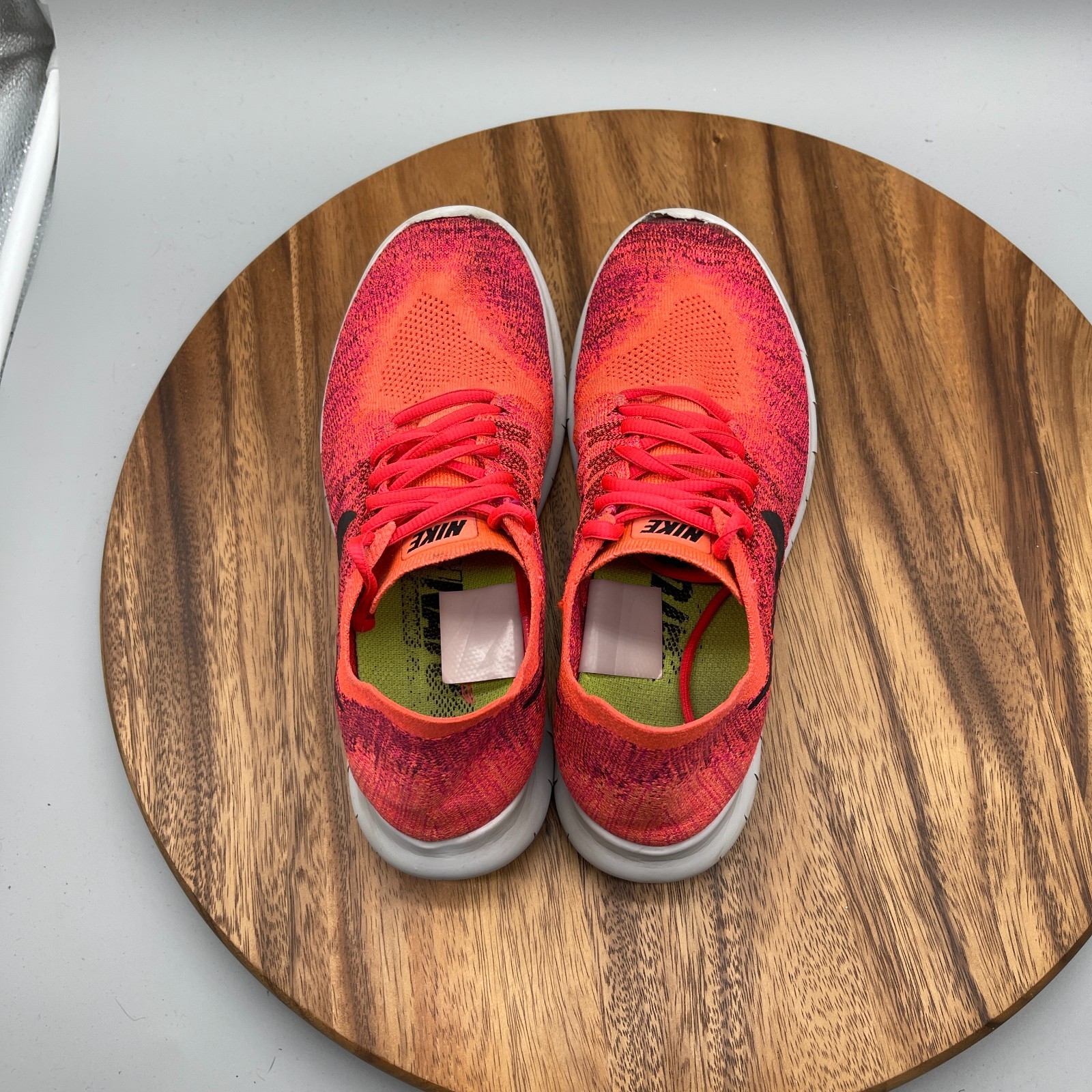 SAOLA Scarpe Nike Free RN Flyknit donna 9 rosso solare running comode passeggio sneakers