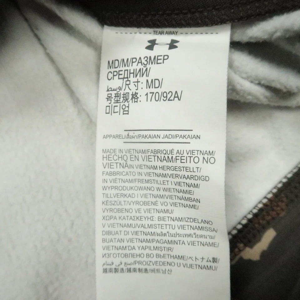 Chaleco Under Armour Para Hombres Medio Verde Camuflaje Borne de Hilo Cremallera Completa Bolsillos Caza Foto 4 de 4