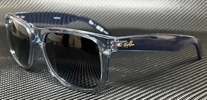 RAY BAN RB4165 6596T3 Transparent bleu gris polarisé homme 51 mm Lunettes de soleil
