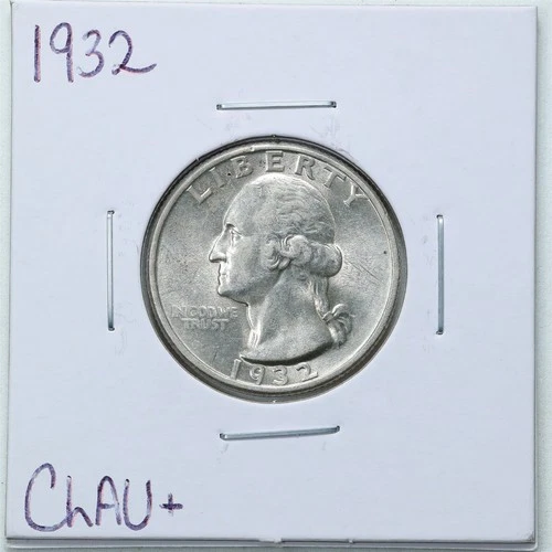 1932 25C Washington Silver Quarter Dollar in Choice AU+ Condition #6363
