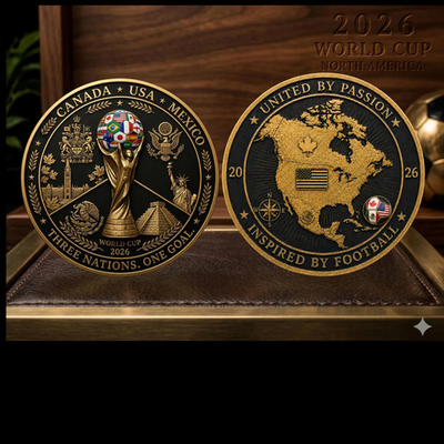 #ad World Cup 2026 North America Coin USA Canada Mexico Football Collectible $8.99