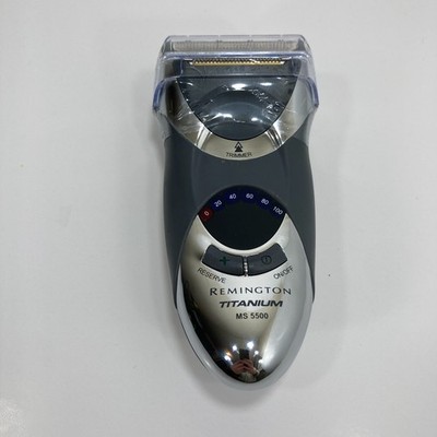 NEW Remington MS 5500 TITANIUM Electric Shaver Silver Gray - No charger