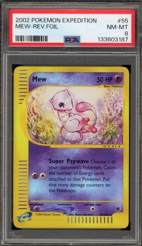 Pokemon Mew Expedition Reverse Holo Rare #55 PSA 8