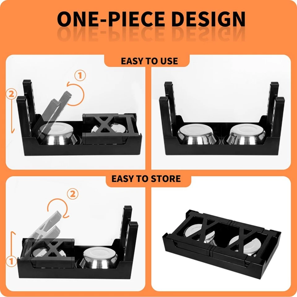 Futternapf Napfständer Futterstation Hundebar fressnapf Hundnäpfe mit Gestell DE - Bild 3 von 4