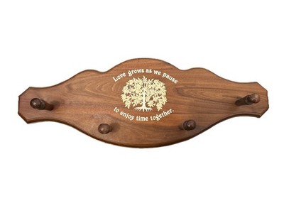Vintage  Love grows as we pause to enjoy time together Tree   wooden wall plaque