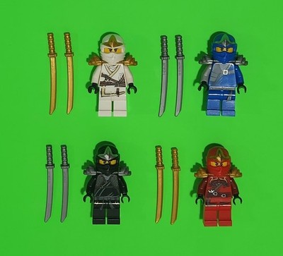 Lego Ninjago ZX Minifigure Lot (4) Cole Jay Kai Zane w/Armor