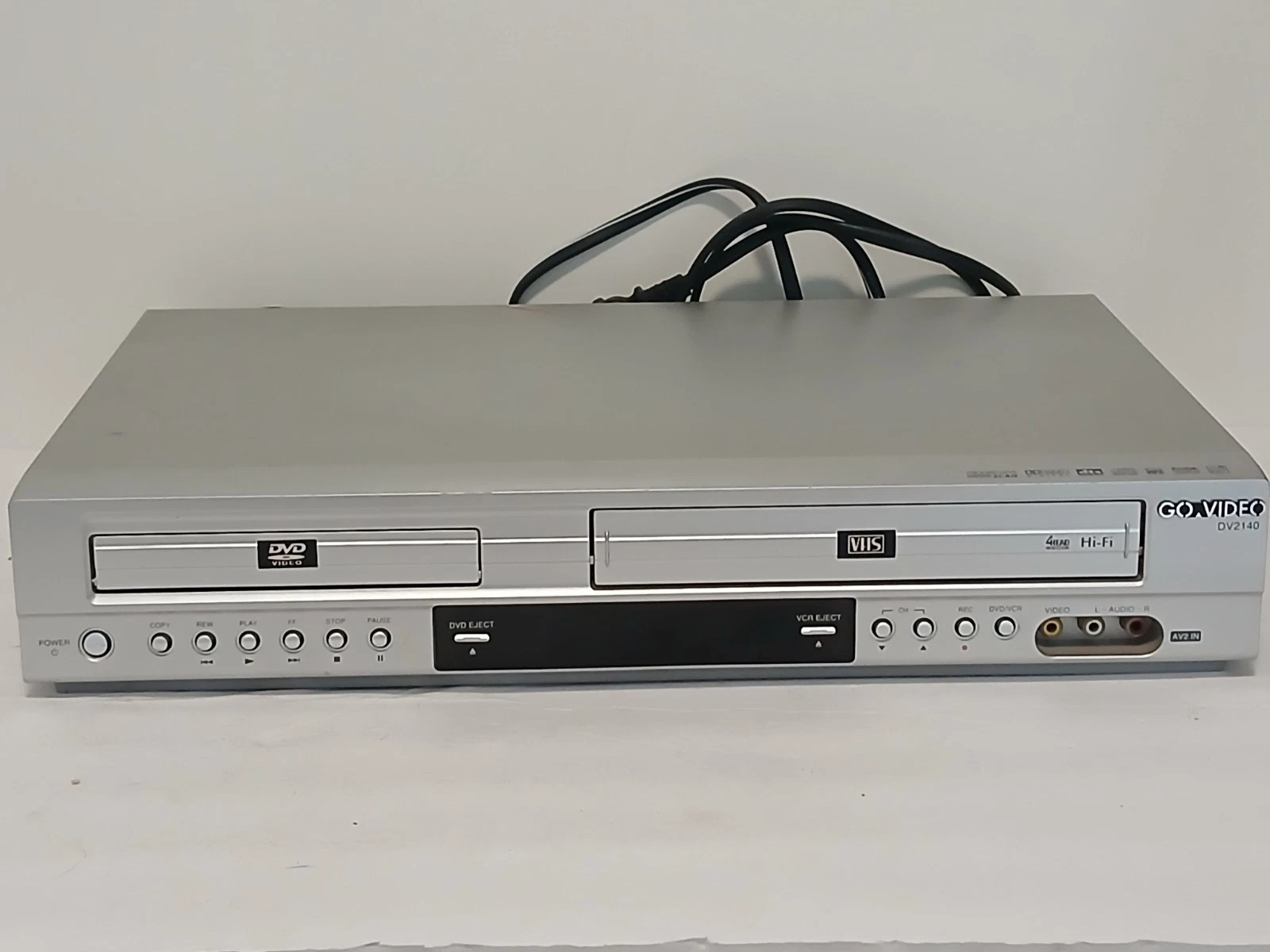 GoVideo DV2140 DVD / VC Combo ,VHS Player Works (DVD Player Doesn't Works) As Is