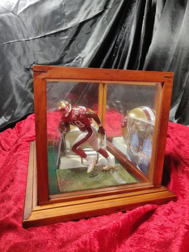 Jerry Rice Autographed Mini Helmet San Francisco 49ers Shadowbox Card & Figure - Picture 4 of 10