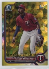 2022 Bowman Chrome Sapphire Prospects Yellow 30/50 Yasser Mercedes #BCP-171 1cx3