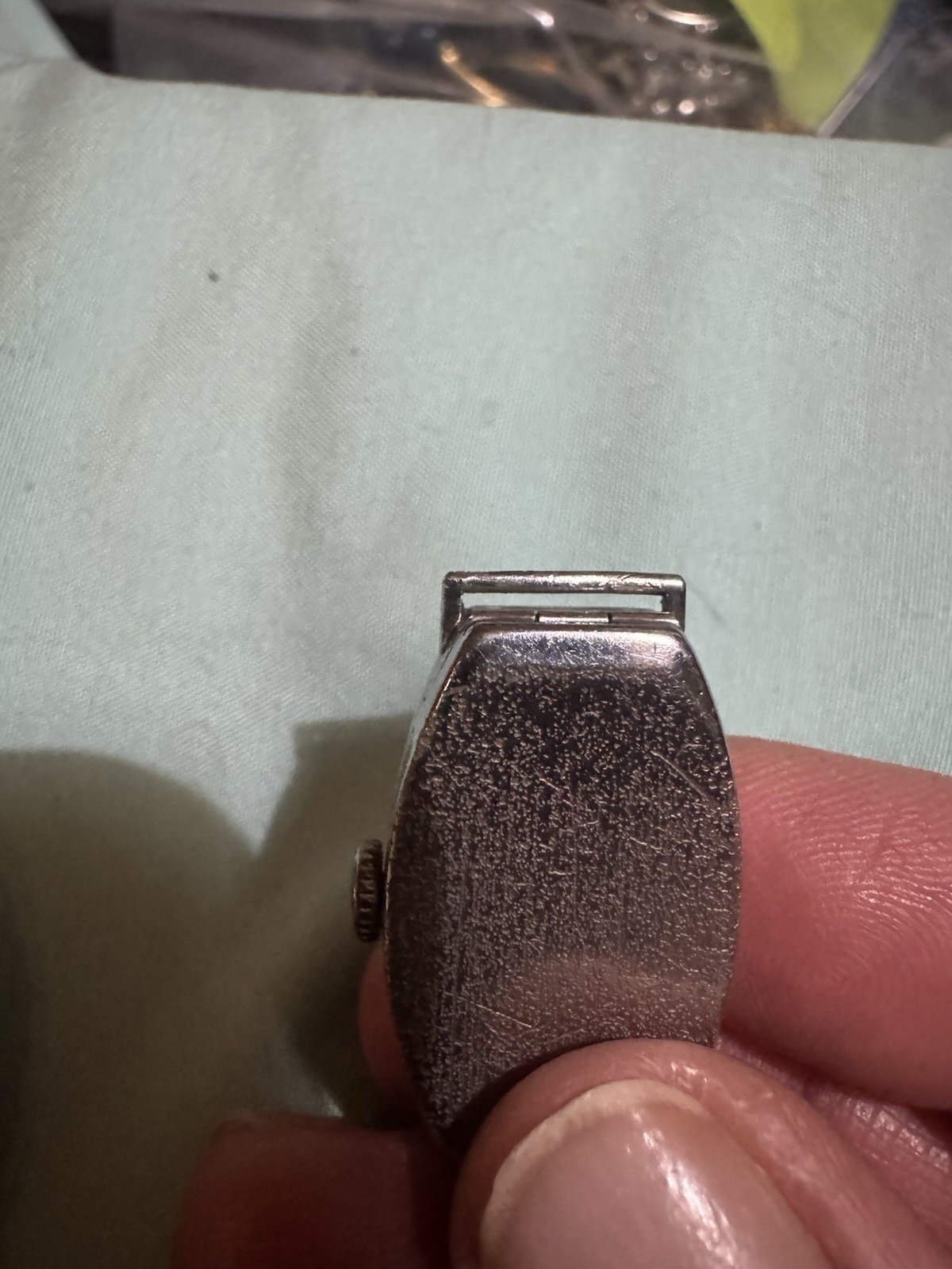 Vintage Bulova Watch Rectangular Silver Tone No S… - image 6