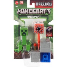 Mattel Minecraft Redstone Charged Action Figure - CREEPER Includes TNT Block