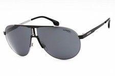 CARRERA 1005/S 0TI7 IR Sunglasses Ruthenium Frame Gray Blue Lenses 66mm