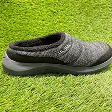 Kuru Draft 2 Womens Size 9.5 Gray Black Casual Comfort Slip-On Mule Slippers