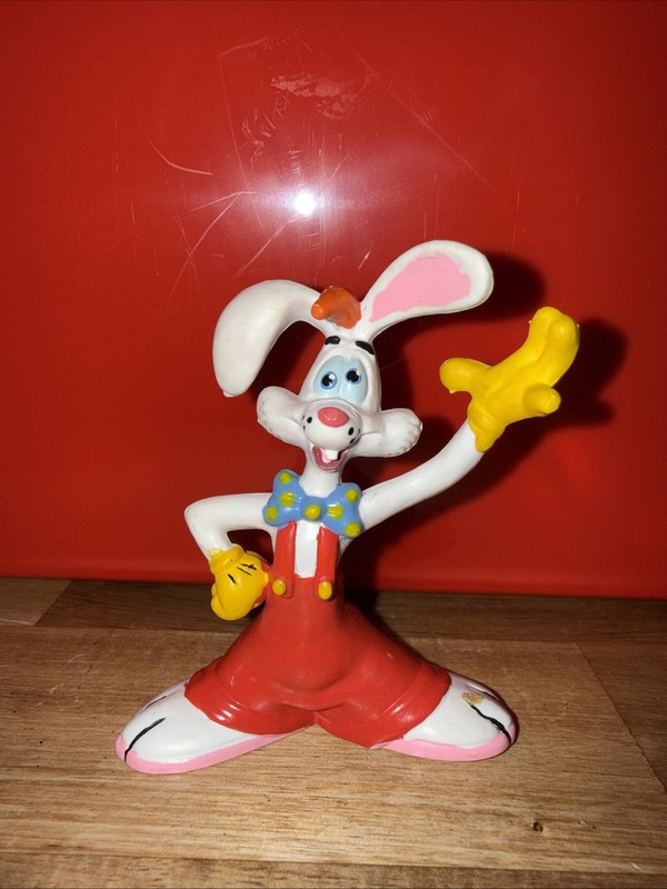 Disney Roger Rabbit Vintage 1987 Rubber Figurine Collectible 3inches (Used) 