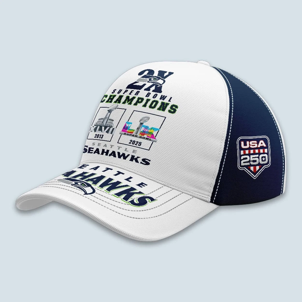 2026 Seahawks 2x Super Bowls Champions Cap