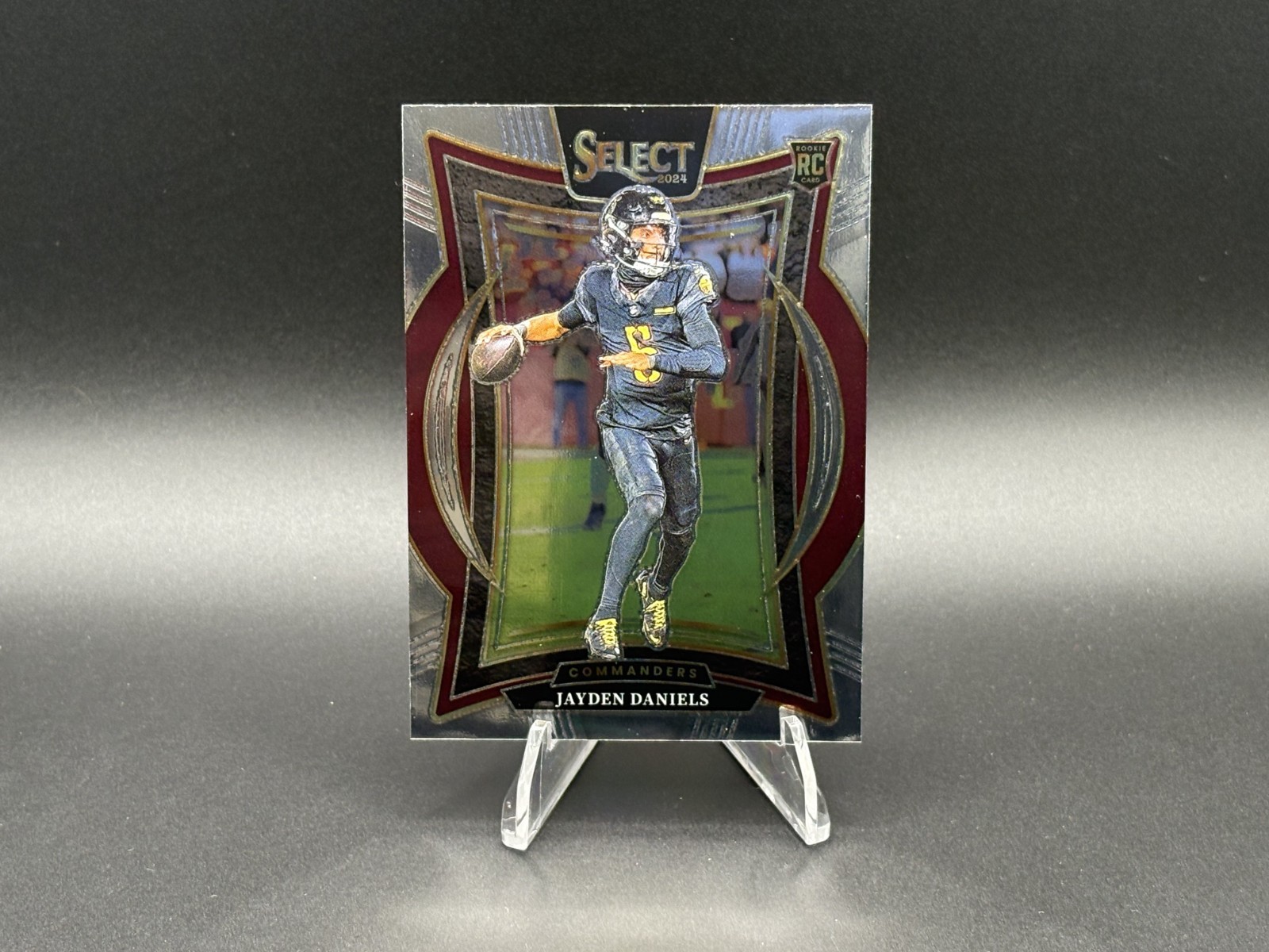 2024 Panini Select Football #26 Jayden Daniels Concourse RC Silver Die-Cut Prizm