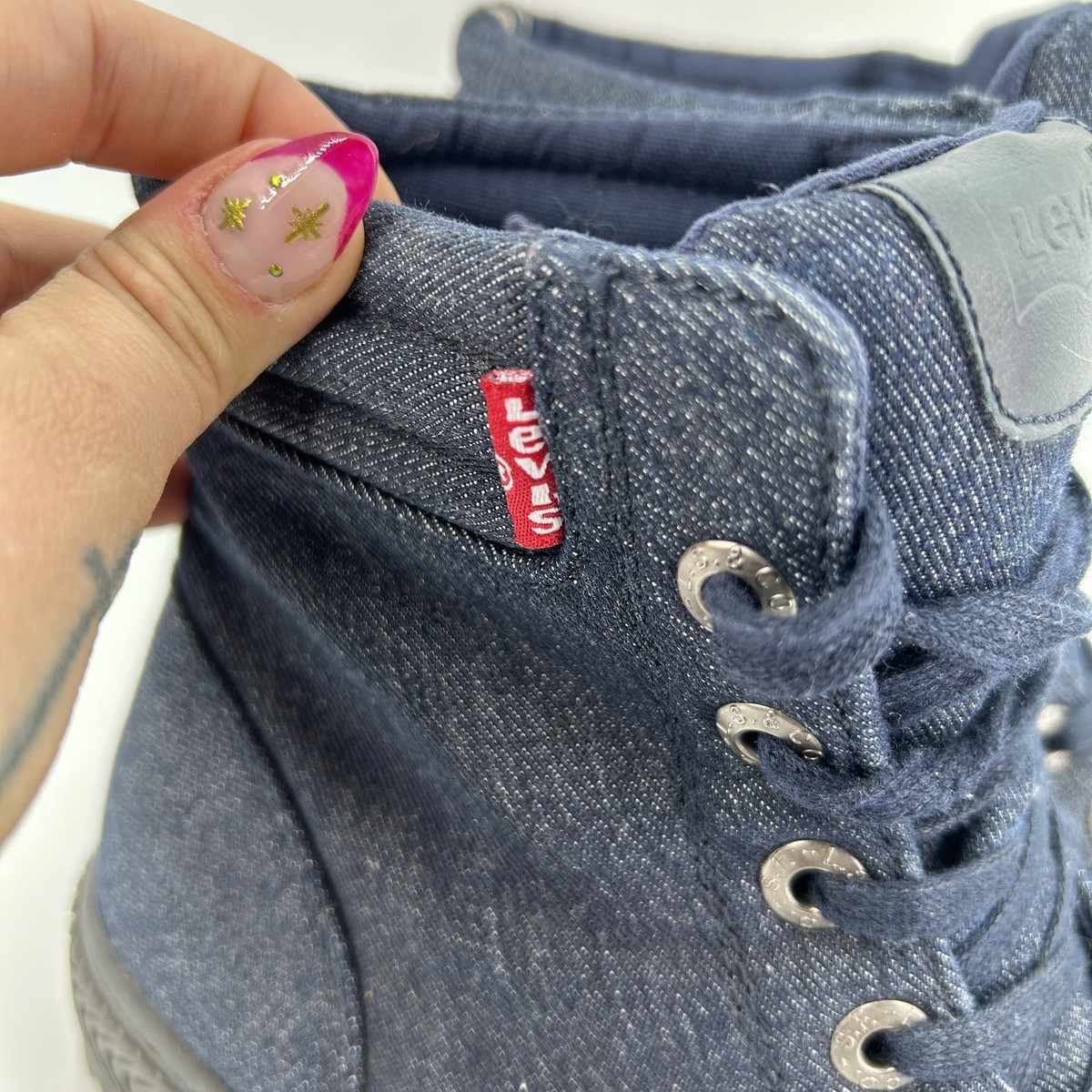 Levi\'s‎ Men\'s Blue Denim Lace Up Classic Ankle Combat Boot Size US 10 The Boot Jack Levi Strauss Men main image 3