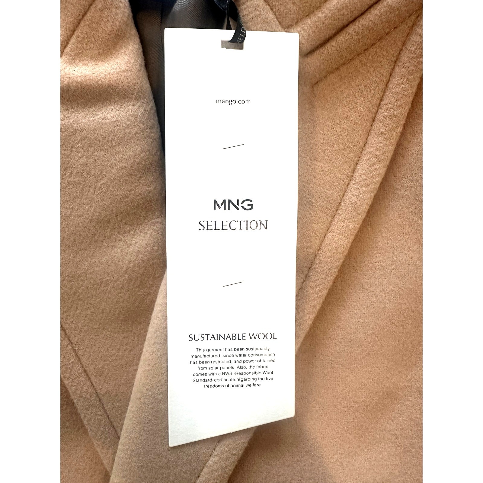 Mango Long Pink Wool Coat Size Medium FITS 2/4 image 4