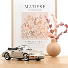 Norev 1/18 Porsche 911 Turbo Look Cabriolet 1992 Zermatt Silver 187140