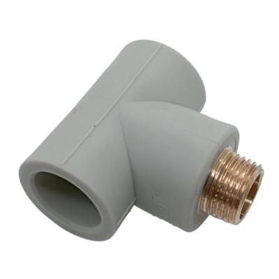PPR Fittings: T-Stück mit AG 32*32 mm * 1/2''. Rohr Schweißtechnik PP-R.