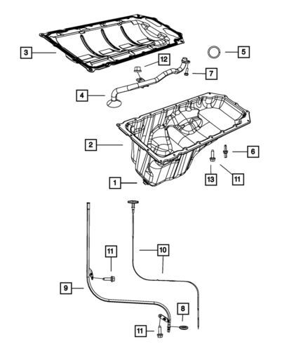 Tubo indicador de aceite del motor delantero para Dodge Magnum 2005-2008 (N/P 4792873AE)