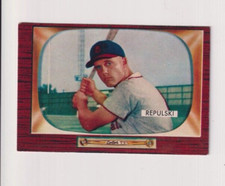 ELDON RIP REPULSKI 1955 BOWMAN BASEBALL VINTAGE BASE  #205 ST. LOUIS CARDINALS