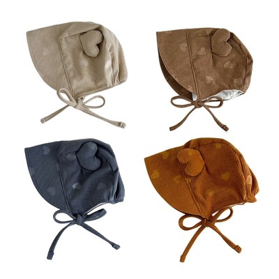 Adjustable Size Baby Ear Care Hat Heart Patetrn Hat for Indoor Outdoor Use