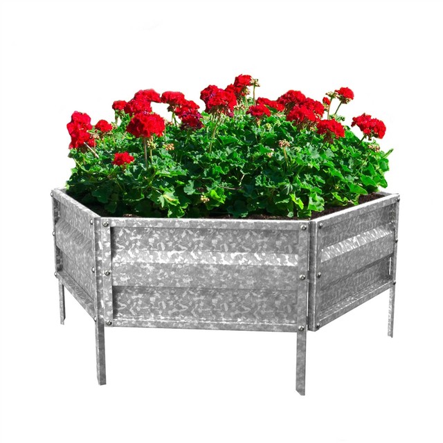 Raised Garden Bed Galvanized Metal Stylish Outdoor Gardening Vegetables Plants For Sale Online Ebay