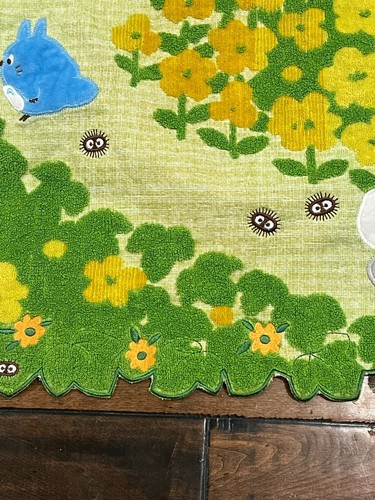 Asciugamano da bagno vintage VERDE TOTORO~blu*grigio*conigli bianchi*fiori - Foto 7 di 22