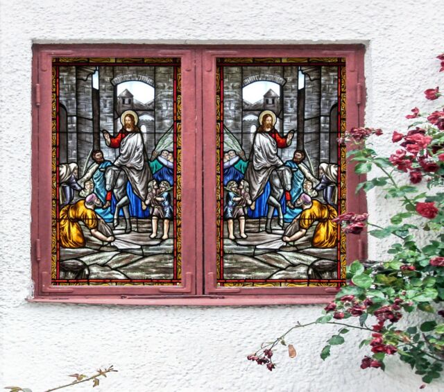 3D Jesus Horse A645 Window Film Print Sticker Cling Stained Glass UV Amy 3D Jesus Horse A645 Window Film Print Sticker Cling Stained Glass UV Amy