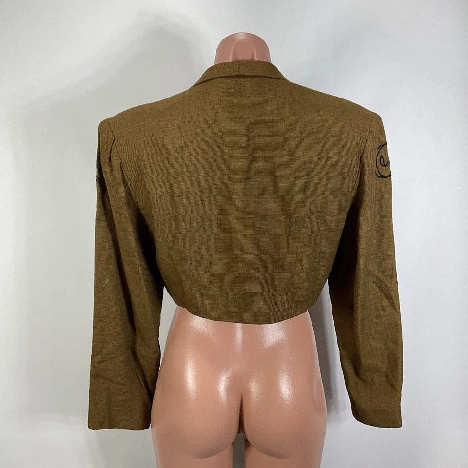 David Ravel 旧金山 S/M 羊毛夹克外套千鸟格结构化复古 — 第 2/4 张图片