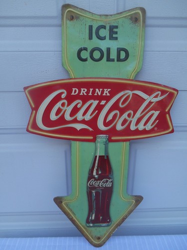 Coca Cola Blechschild groß 24" hoch