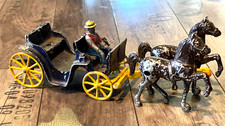 1940 s Stanley Toys Cast Iron Horse Carriage- Made in USA