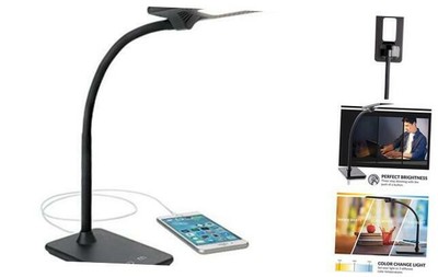 newhouse led executive desk lamp with usb charging port