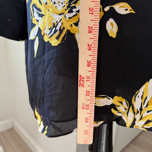 Joie Floral 100% Silk Blossom Amaranda Shirt Mini Dress Women Large Black - Picture 8 of 8