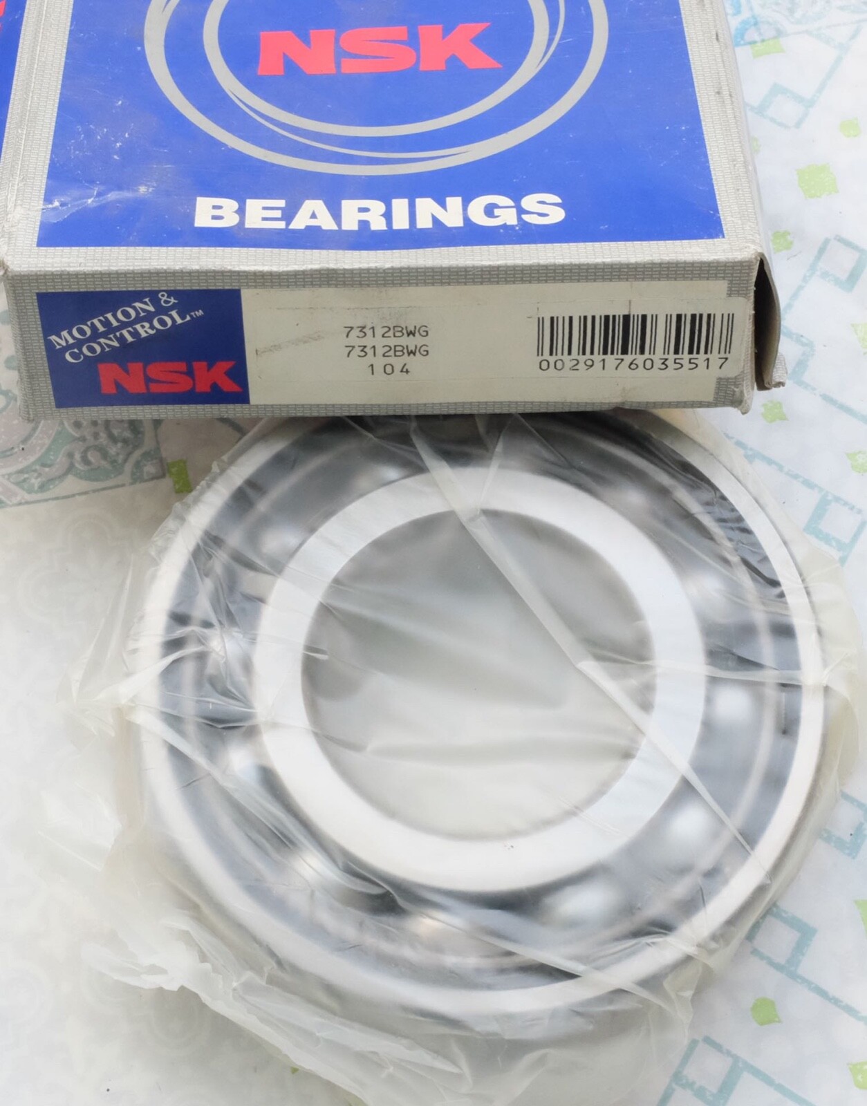 Roulement à billes NSK 7312BWG de haute précision 60x130x31 mm en acier trempé