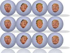 Trump Funny Faces Golf Balls 12 Pack - Perfect Gift Idea