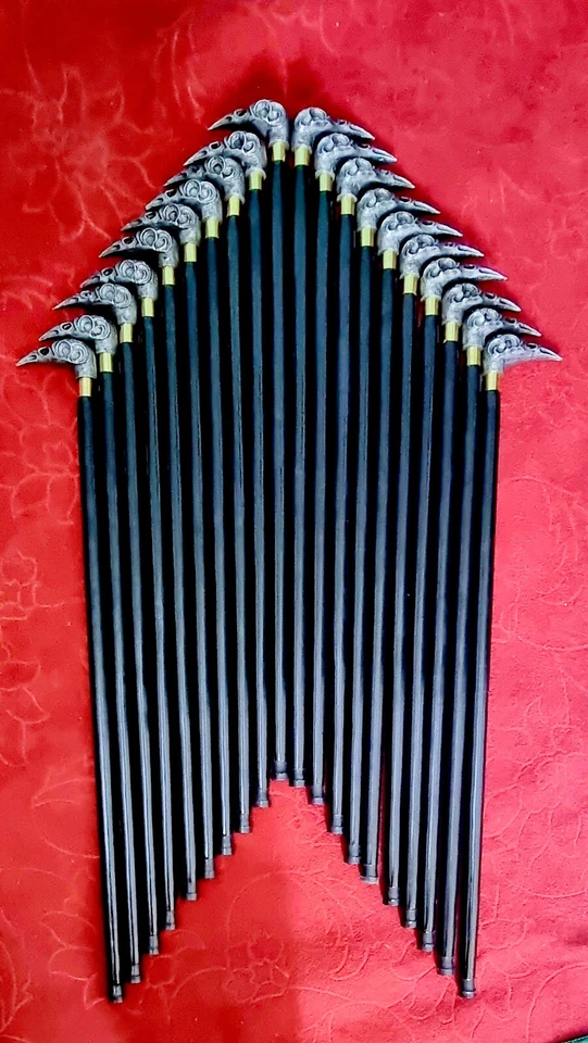 Lote De 20 Piezas Bastón Calavera Cuervo Fácil De Sostener Bastón Protección Personal Foto 2 de 4