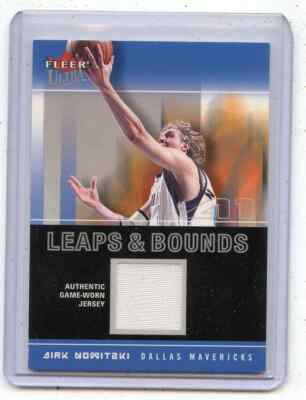 2003-04 FLEER ULTRA #LB-DN DIRK NOWITZKI JERSEY LEAPS & BOUNDS MAVERICKS, 011022